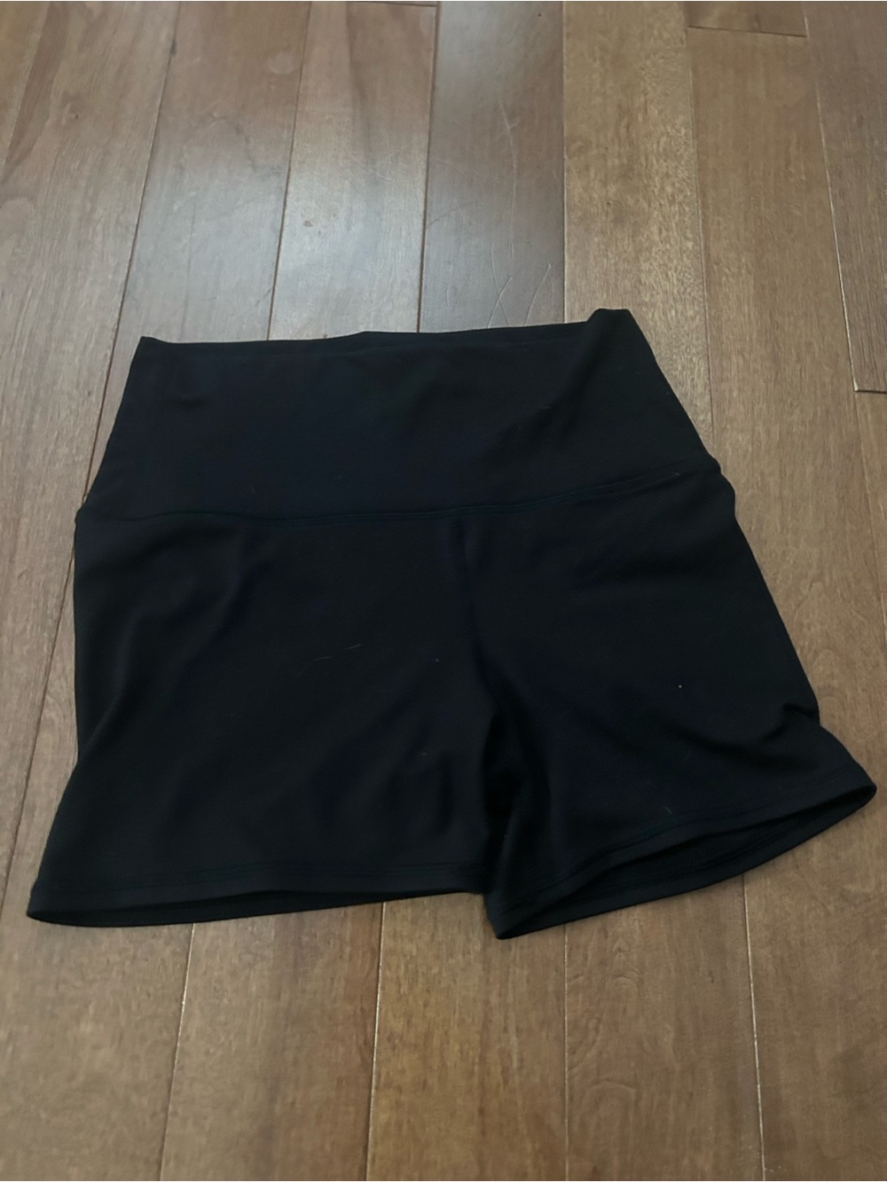 High-Waist Black Women’s Active Shorts